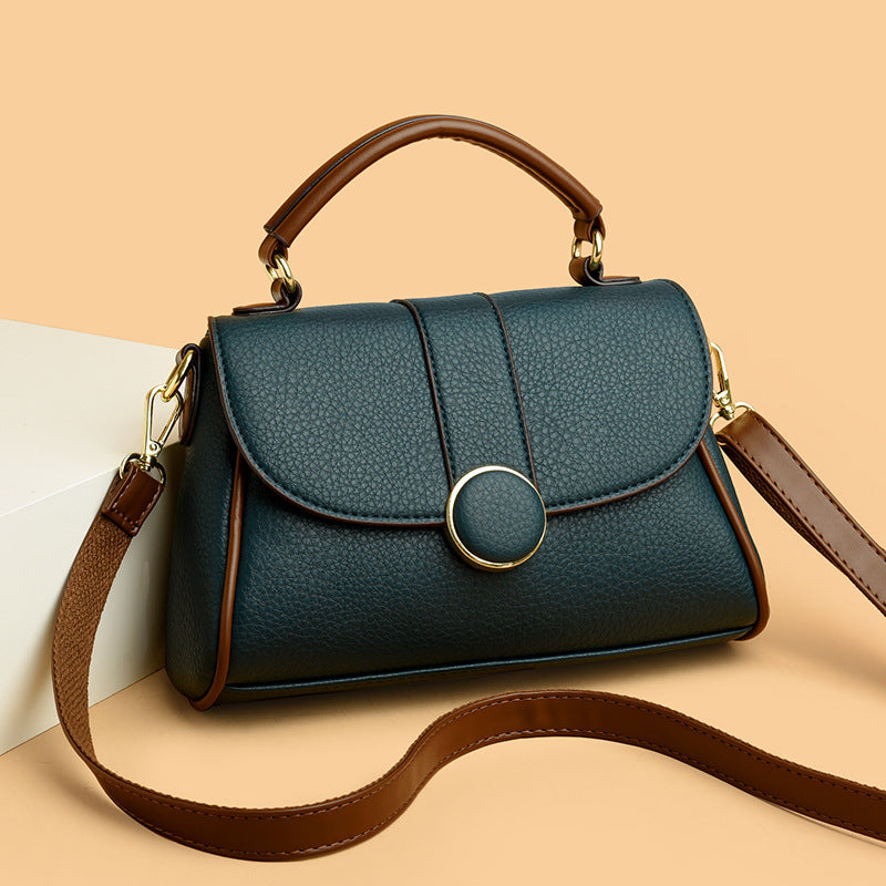 Amelia Structured Handbag | Top Handle Flap Closure Handbag