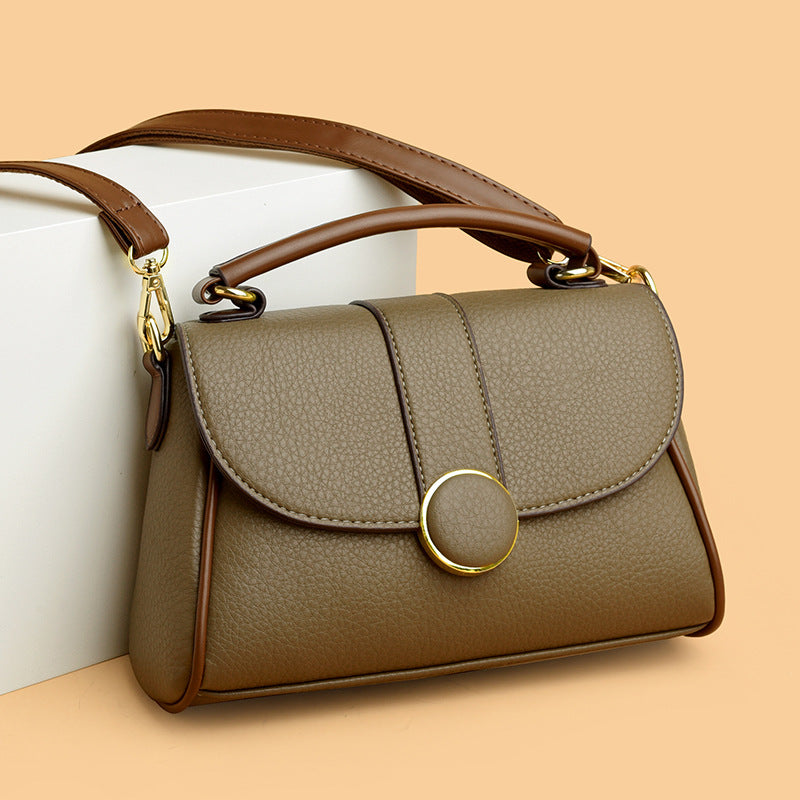 Amelia Structured Handbag | Top Handle Flap Closure Handbag