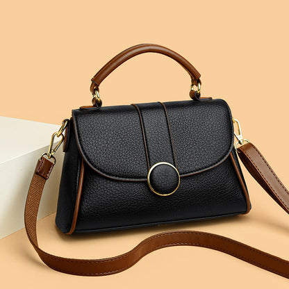 Amelia Structured Handbag | Top Handle Flap Closure Handbag