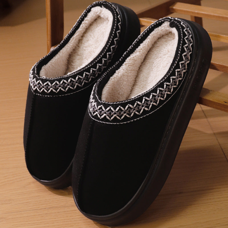 Amelia Comfort Fit House Slippers | Embroidered Plush Interior House Slippers