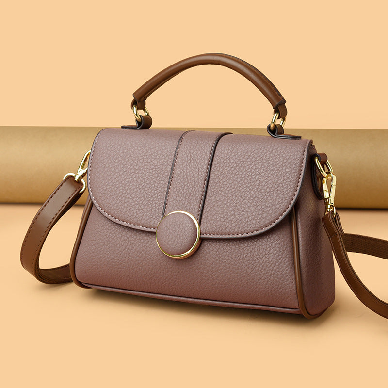 Amelia Structured Handbag | Top Handle Flap Closure Handbag