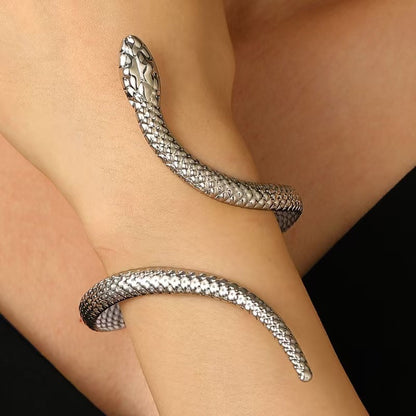 Alice Serpentine Wrap Around Two-Piece Set | Scaled Texture Solid Jewelry