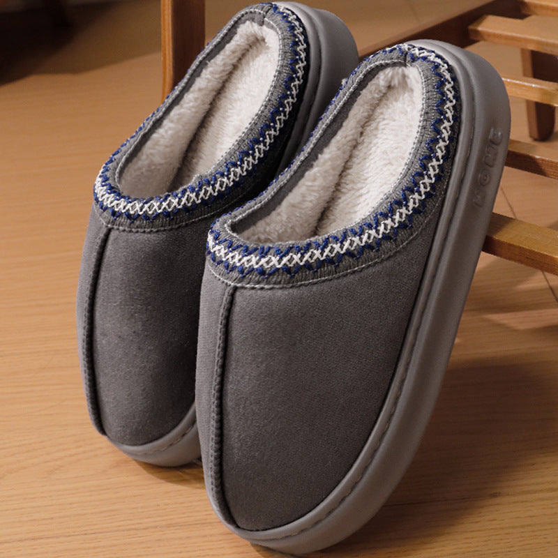 Amelia Comfort Fit House Slippers | Embroidered Plush Interior House Slippers