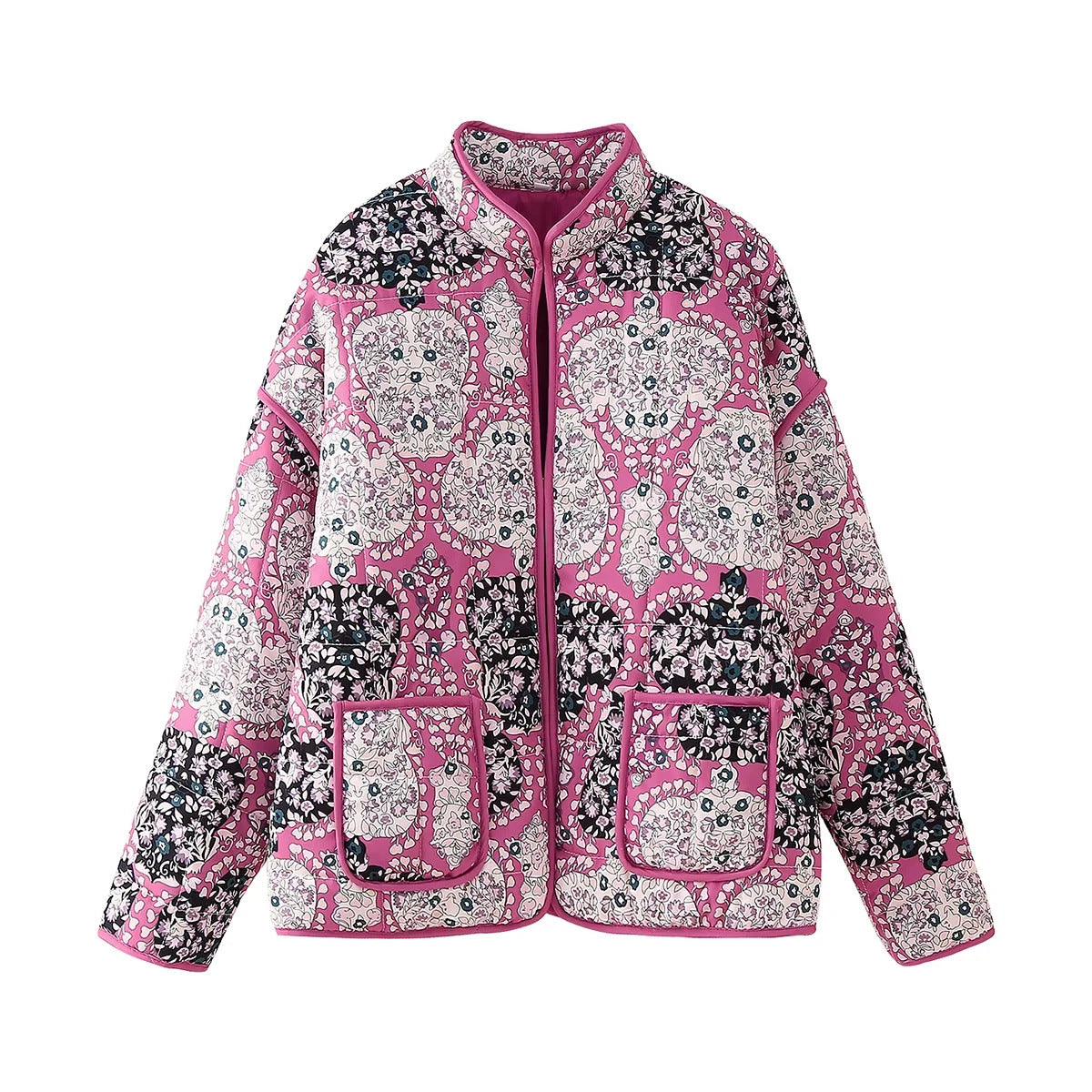 Women's abstract winter jacket