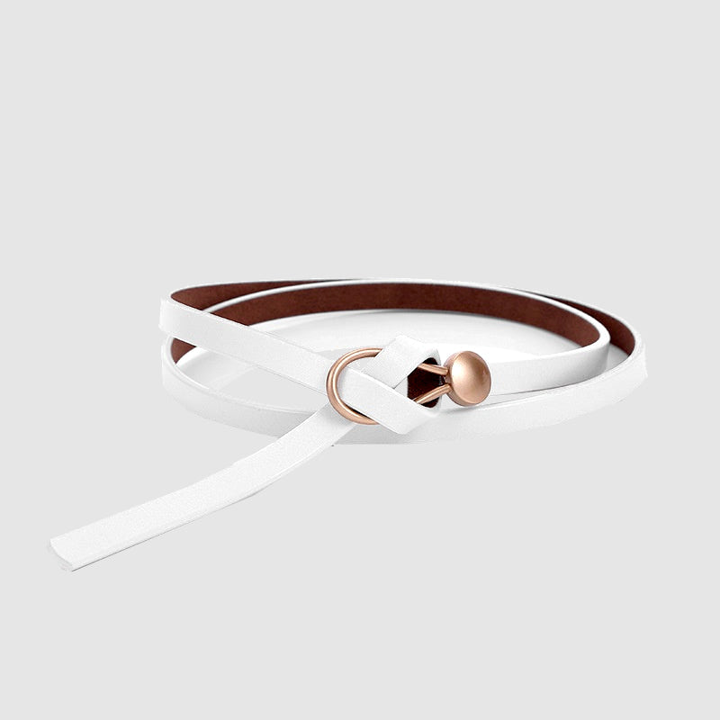 Mela - chic leather thin belt