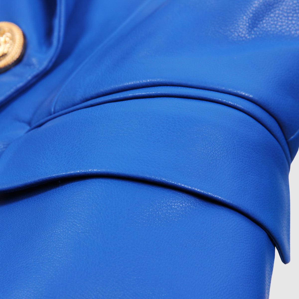 Women's spring autumn slim fit v-neck pu leather jacket
