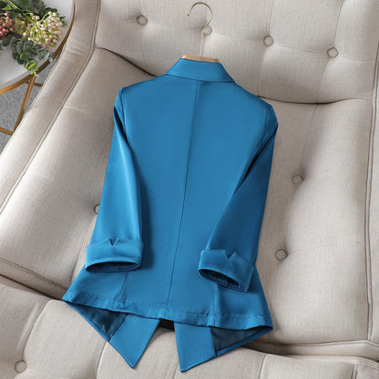 Women’s Blazer - Tailored Fit - 3/4 Sleeve - Single Button - Notched Lapel Formal Wear