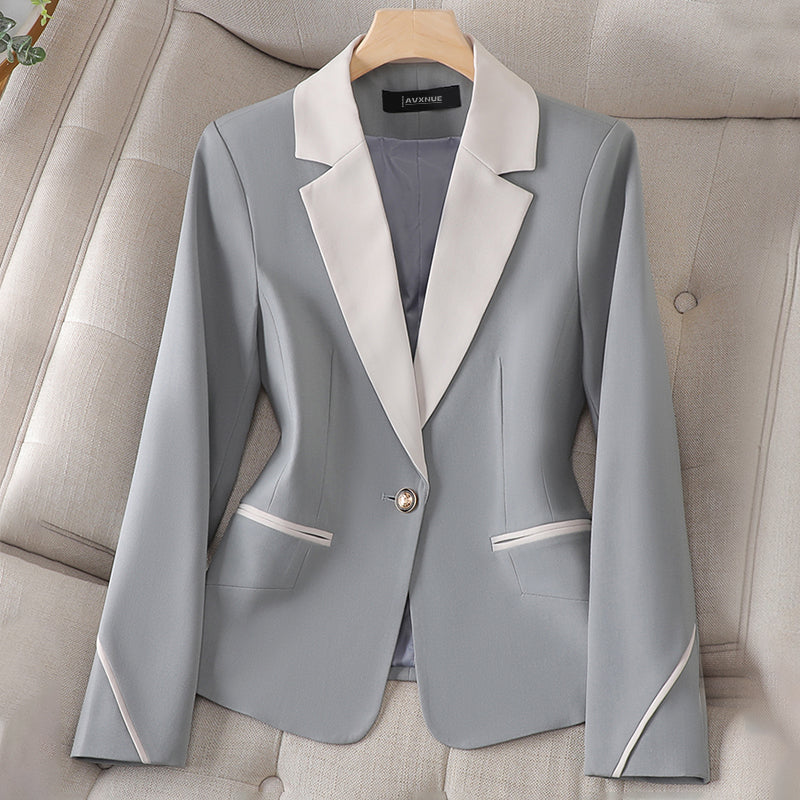 Women's elegant blazer with contrast lapels