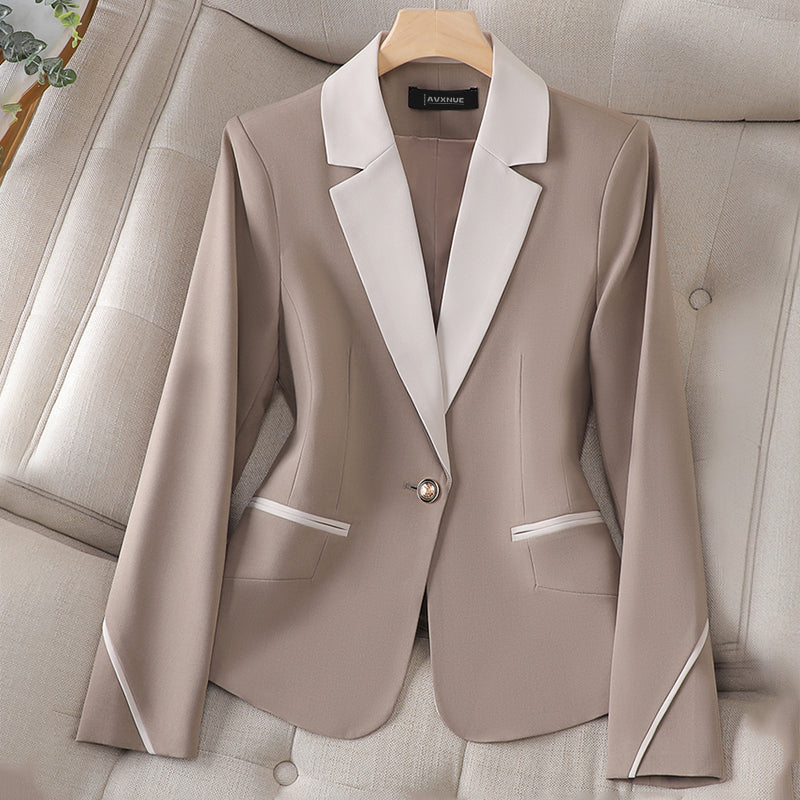 Women's elegant blazer with contrast lapels