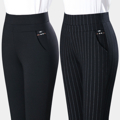 Women's elastic high waist trouser pants