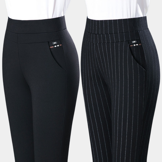 Elastic High Waist Trouser Pants