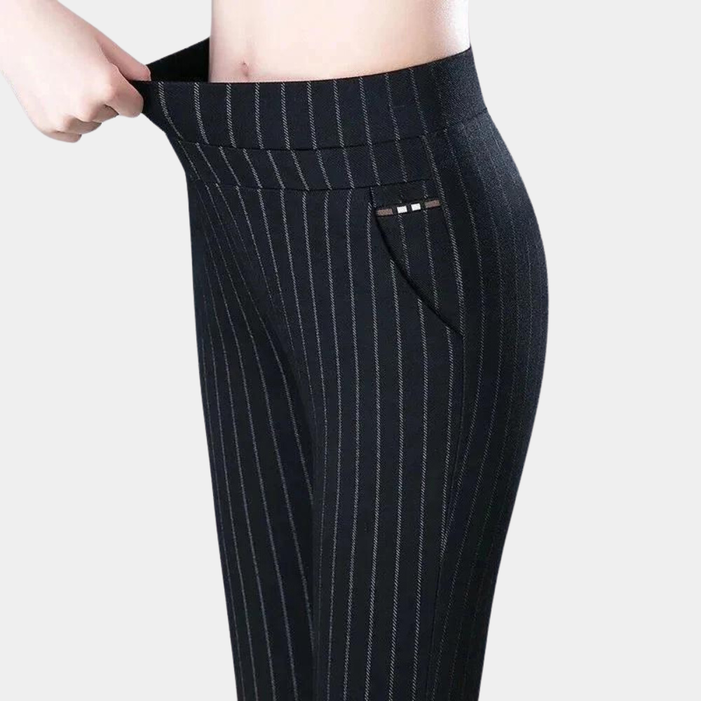 Women's elastic high waist trouser pants