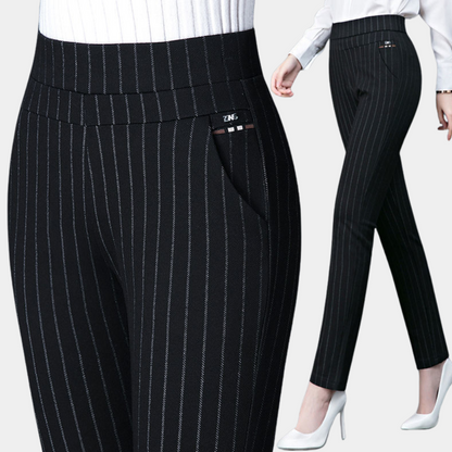 Women's elastic high waist trouser pants