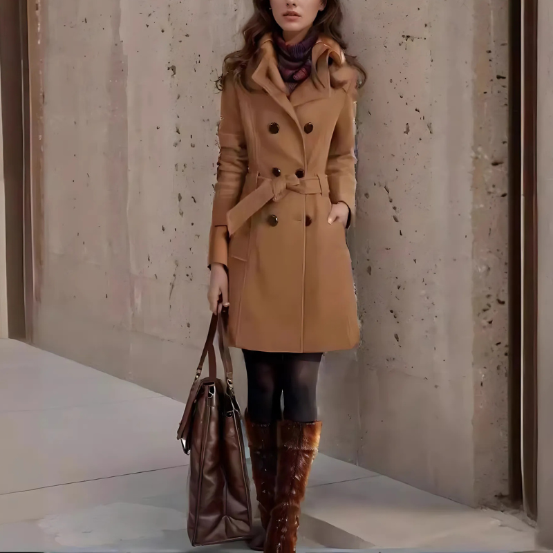 Tailored Double-Breasted Trench Coat 