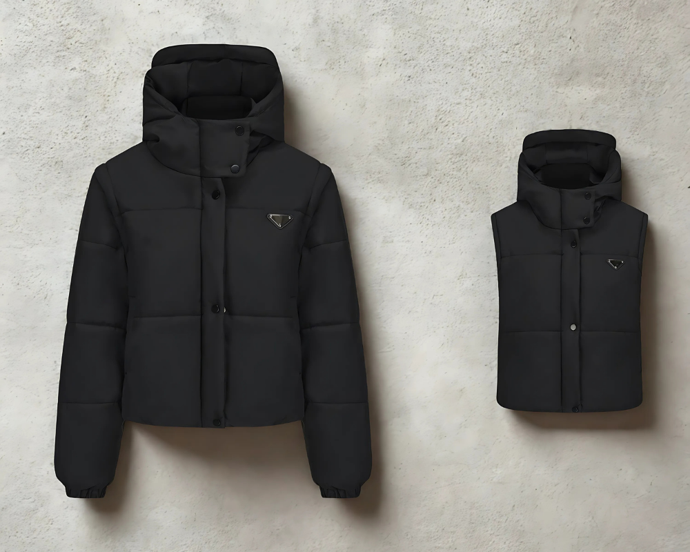 Quilted Cropped Stand Collar Jacket