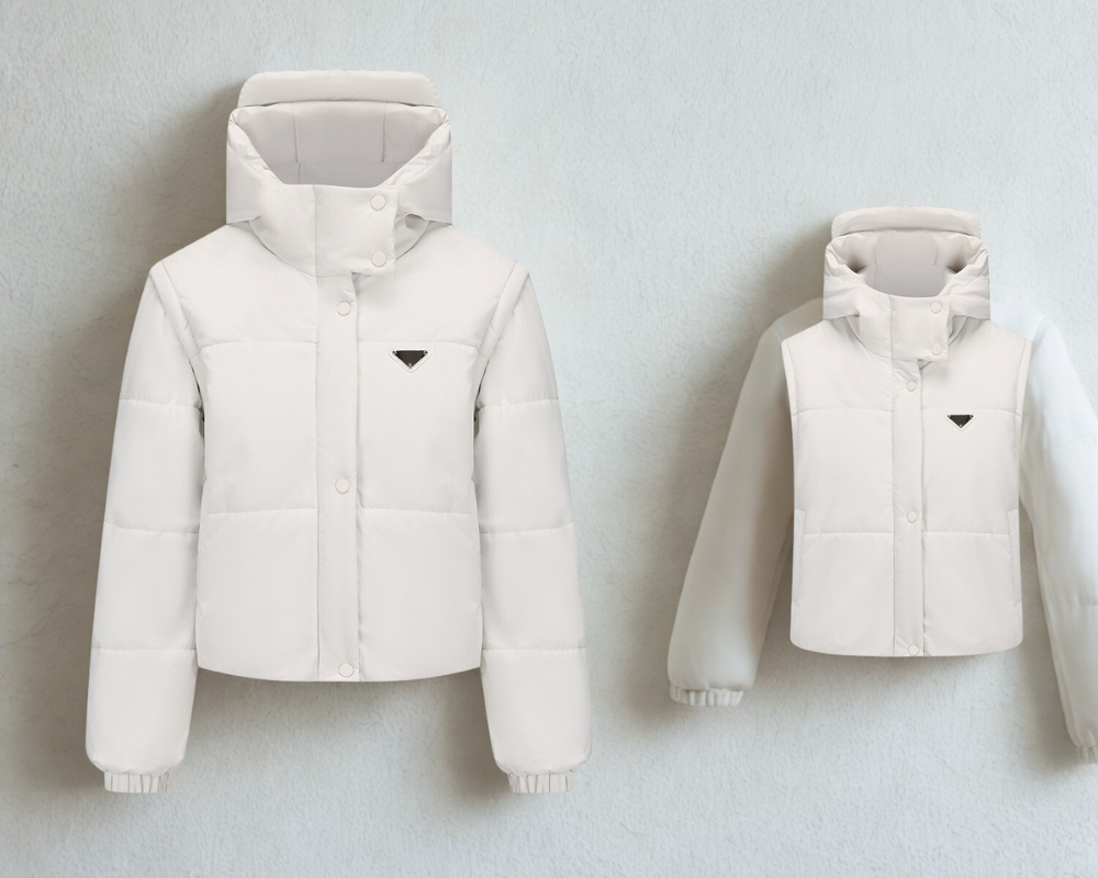 Quilted Cropped Stand Collar Jacket