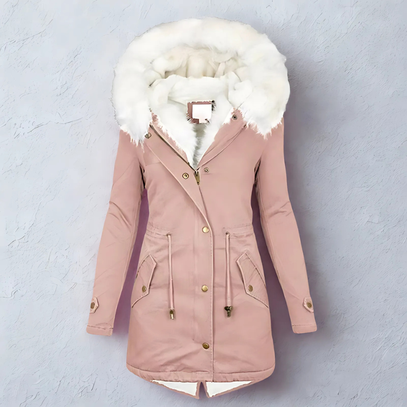 Weather-Resistant Faux Fur Hood Parka Coat 