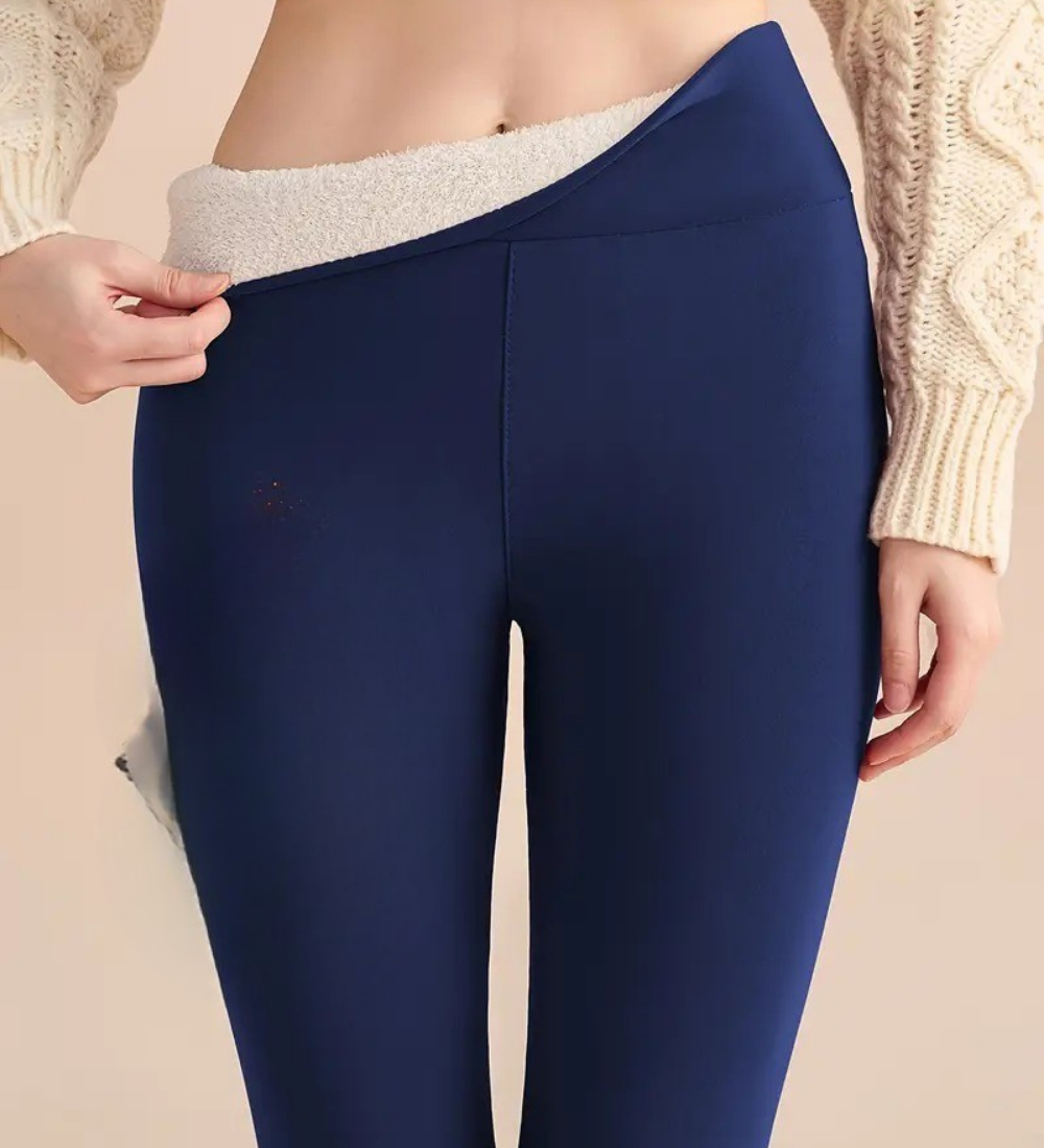 Plush Lined Stretch Knit High-Waist Leggings