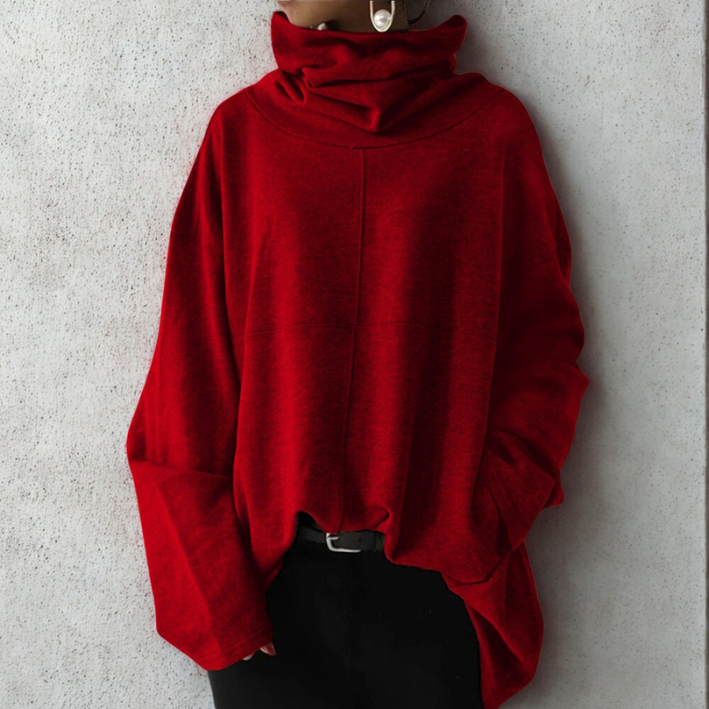 Relaxed Fit Cowl Neck Oversized Sweatshirt 