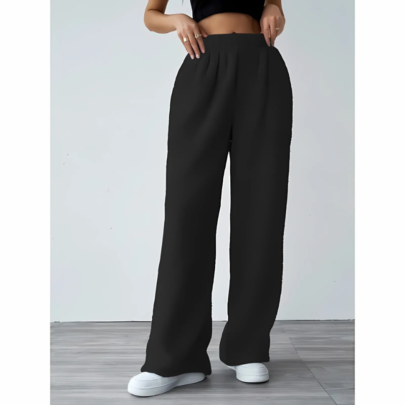 Plush Soft Feel Wide Leg Casual Pants 