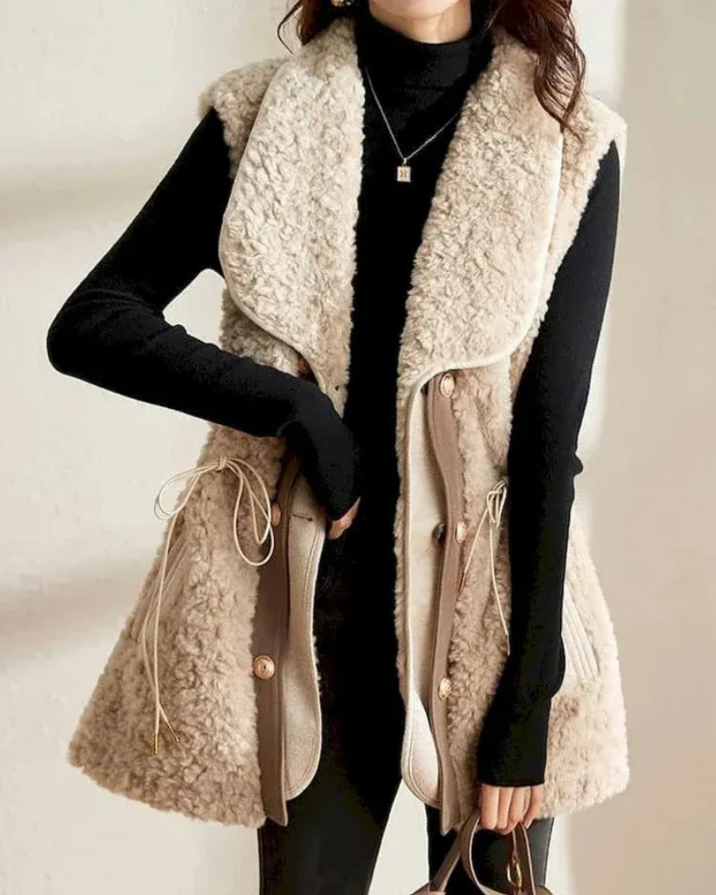 Lamb Wool Relaxed Fit Vest 