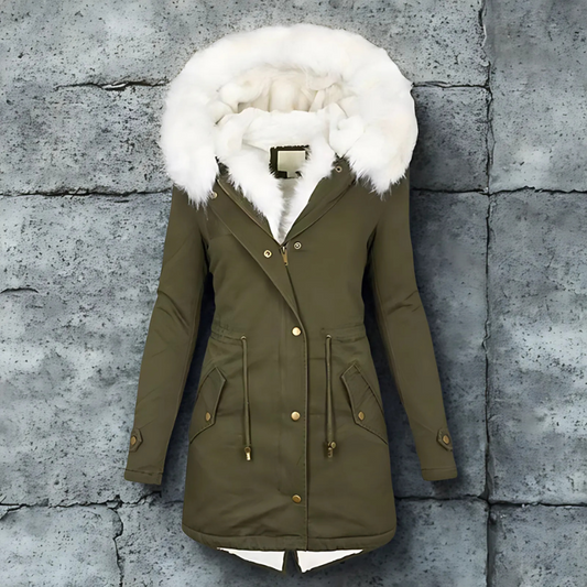 Weather-Resistant Faux Fur Hood Parka Coat 