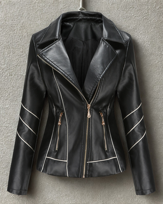Slim Faux Leather Slim Fit Jacket 