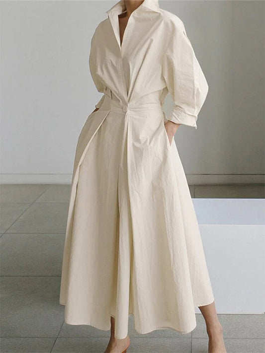 Belted Flowy Wrap Midi Dress