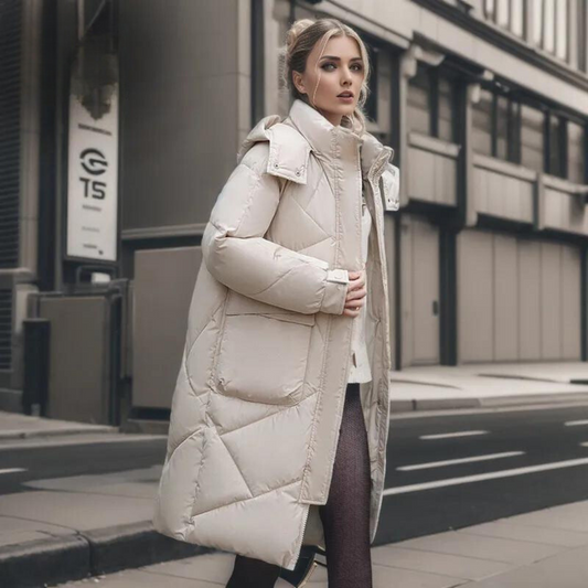 Thickened Down Knee-Length Winter Cotton Coat