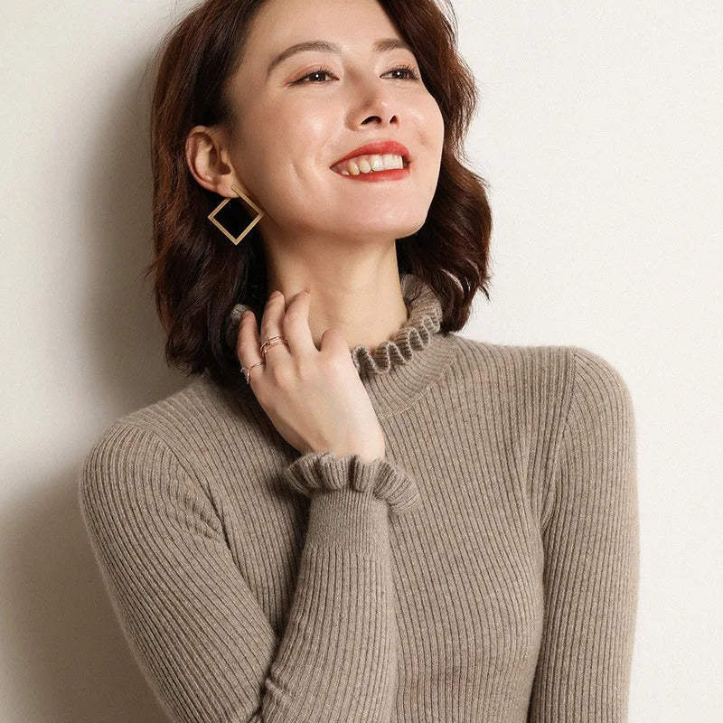 Women's slim fit long sleeve sweater