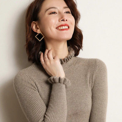 Women's slim fit long sleeve sweater