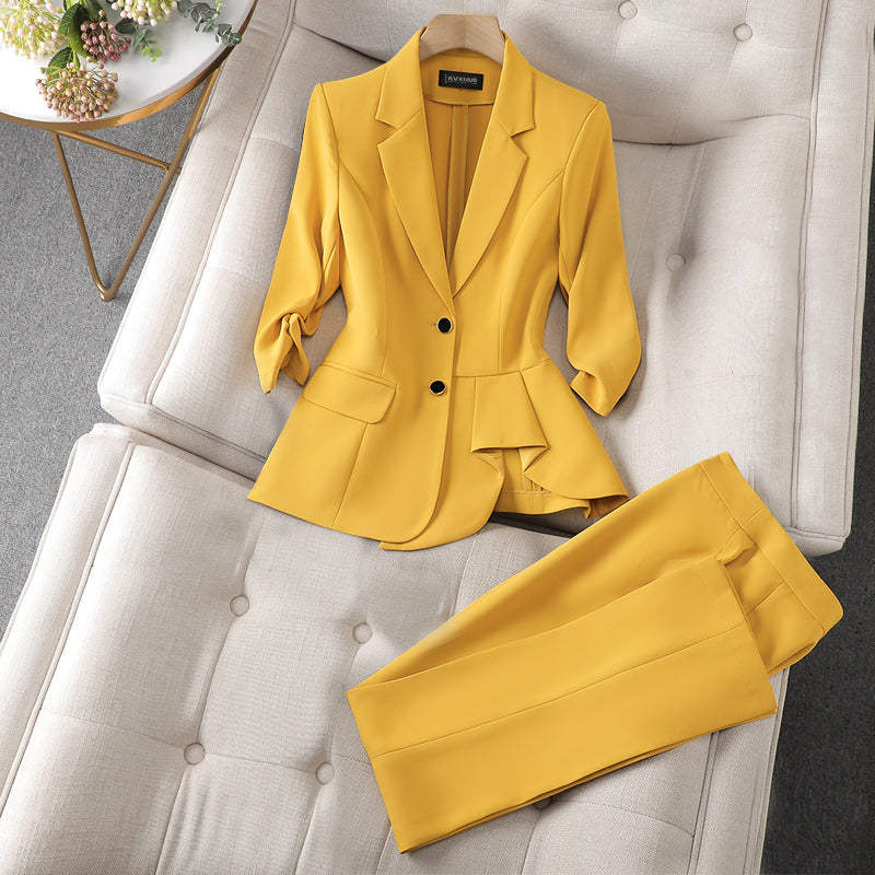 Nina - chic & classy vibrant blazer and pant set