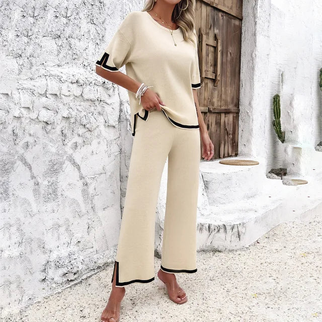 Lana - casual knitted set [top+pants]