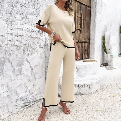 Lana - casual knitted set [top+pants]