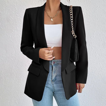 Women's small suit jacket lapel long sleeve