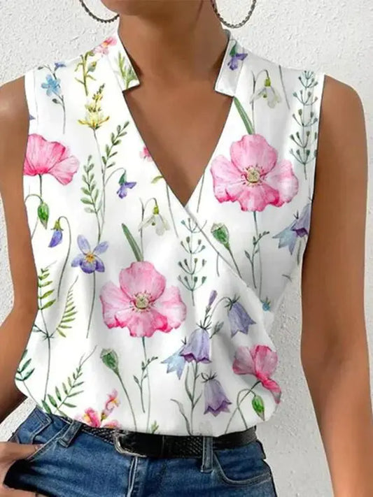 Printed Lightweight Sleeveless Tank Top
