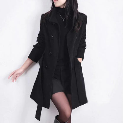 Women's slim fit  mid-length autumn winter coat
