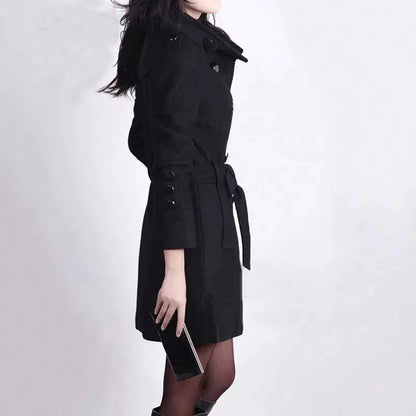 Women's slim fit  mid-length autumn winter coat