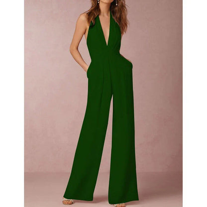 Women's modern chic sleeveless jumpsuit