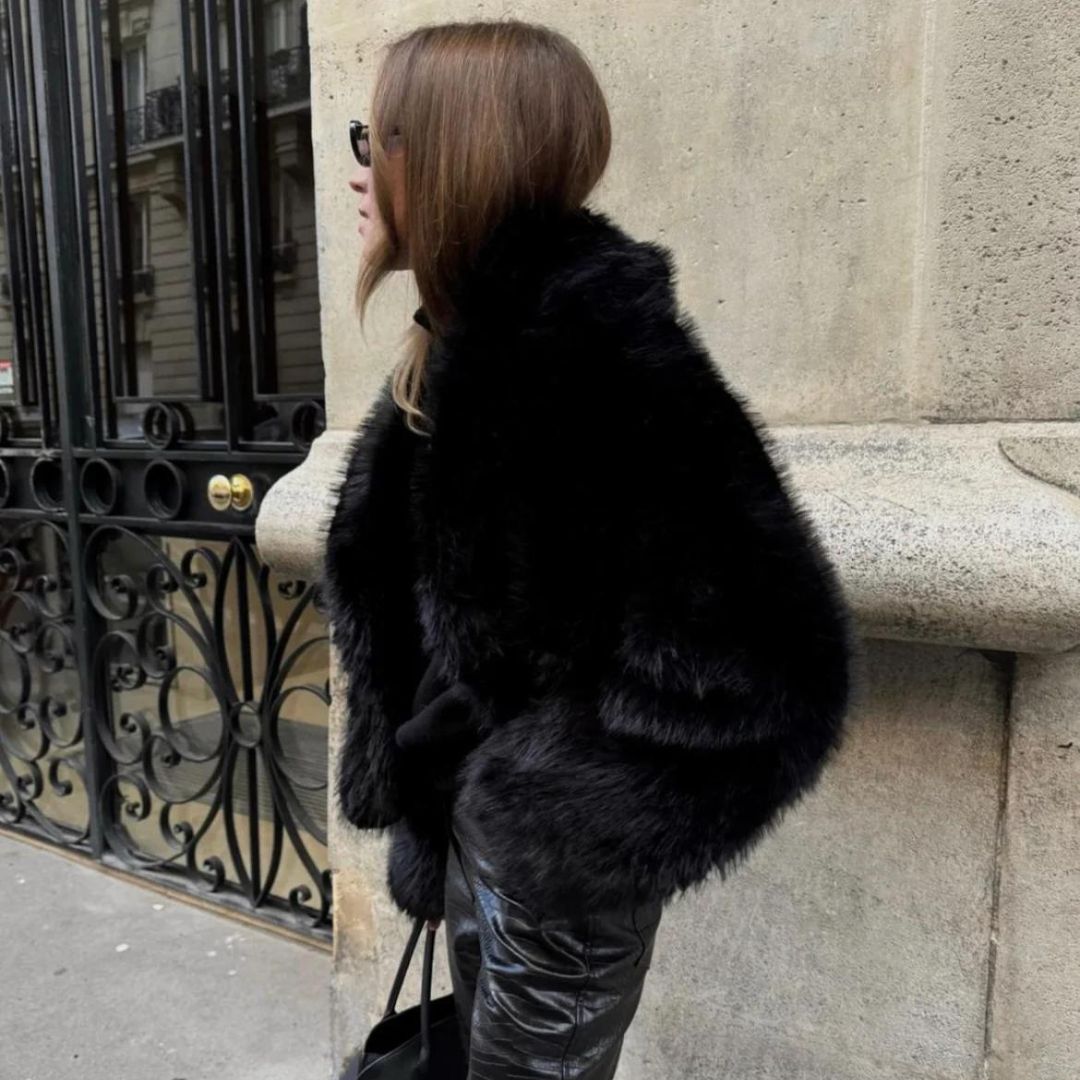 Women's faux fur coat for fall winter