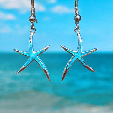 Radiant starfish opal earrings