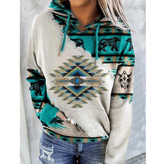 Ethnic Printed Style Sweatshirt