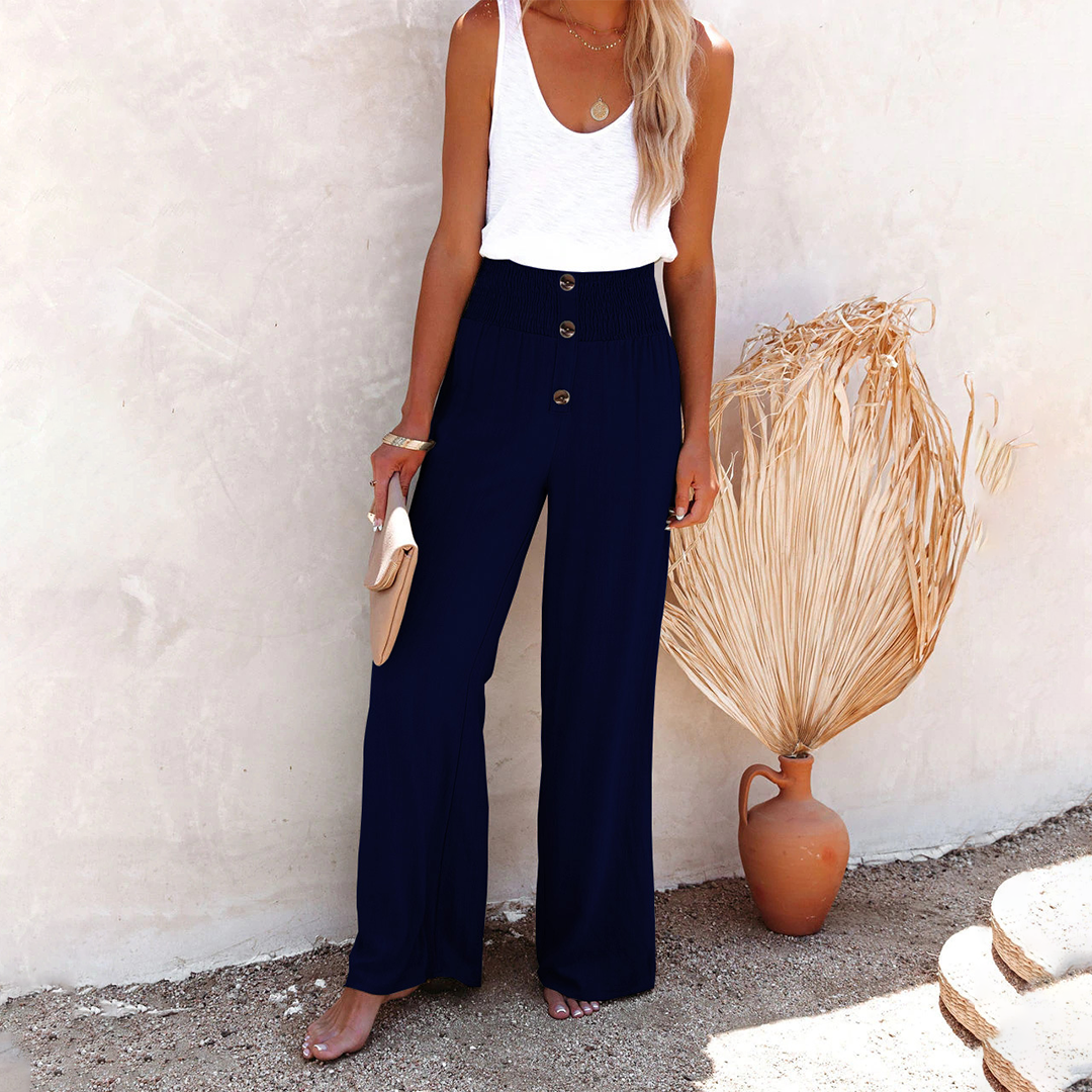 Quitzalli - Loose-fitting trousers with a high waist