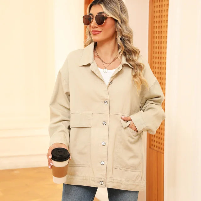 Women's relaxed fit denim jacket