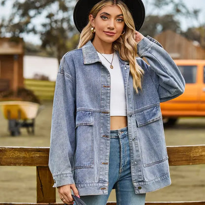 Women's relaxed fit denim jacket