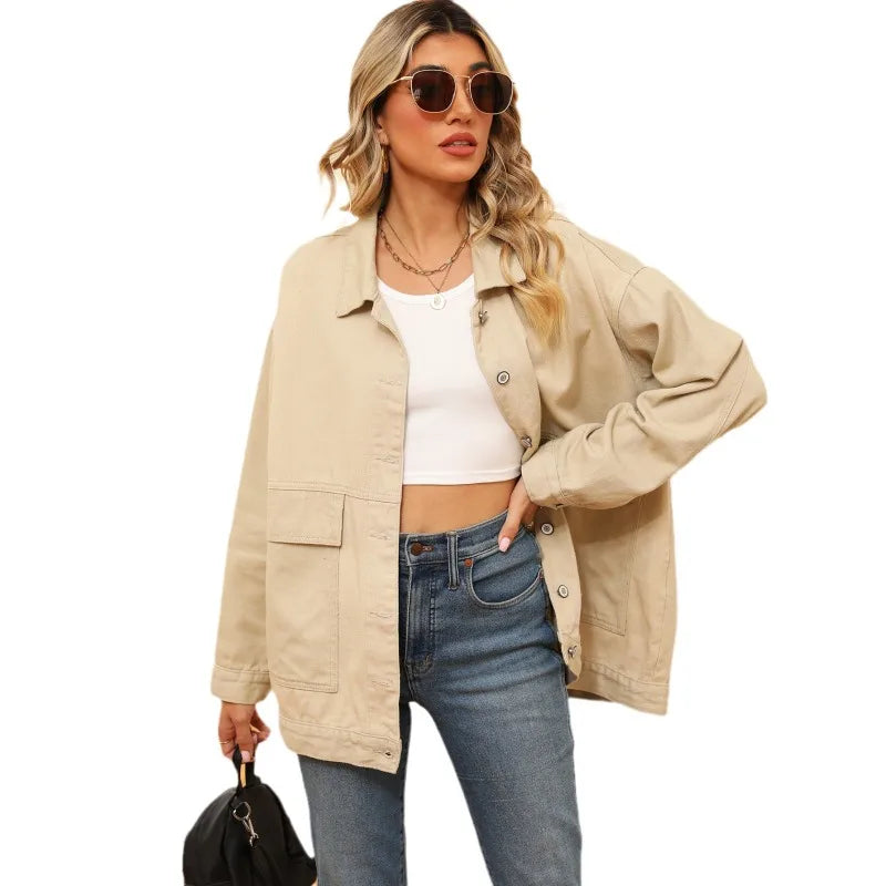 Women's relaxed fit denim jacket