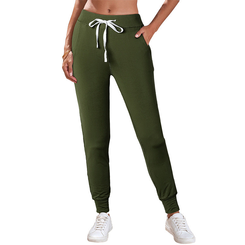 Women's drawstring casual soft pants