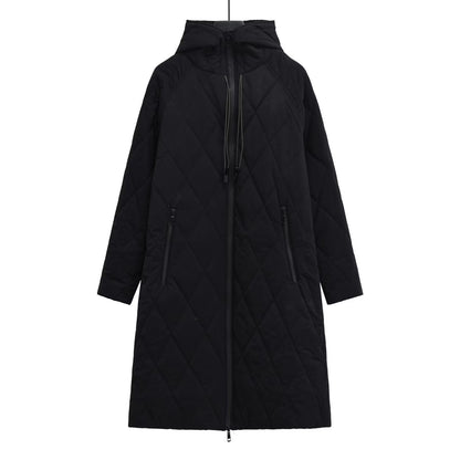 Women's diamond loose puffer jacket