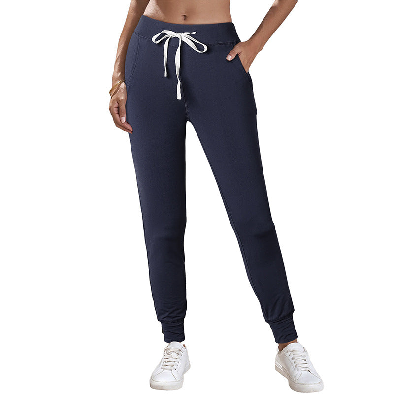 Women's drawstring casual soft pants