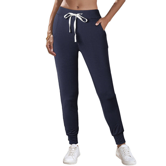 Soft Drawstring Casual Pants